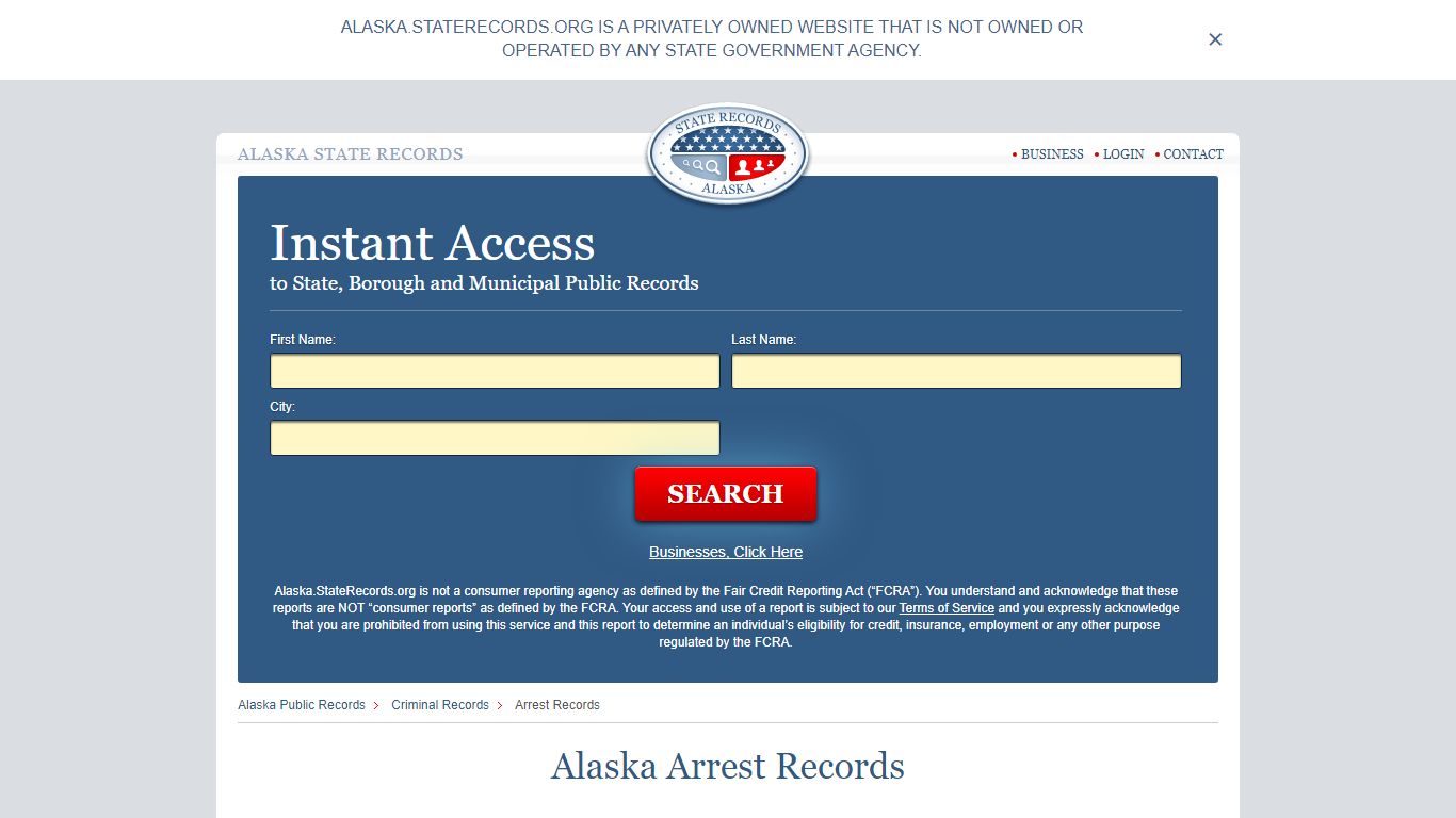 Alaska Arrest Records | StateRecords.org